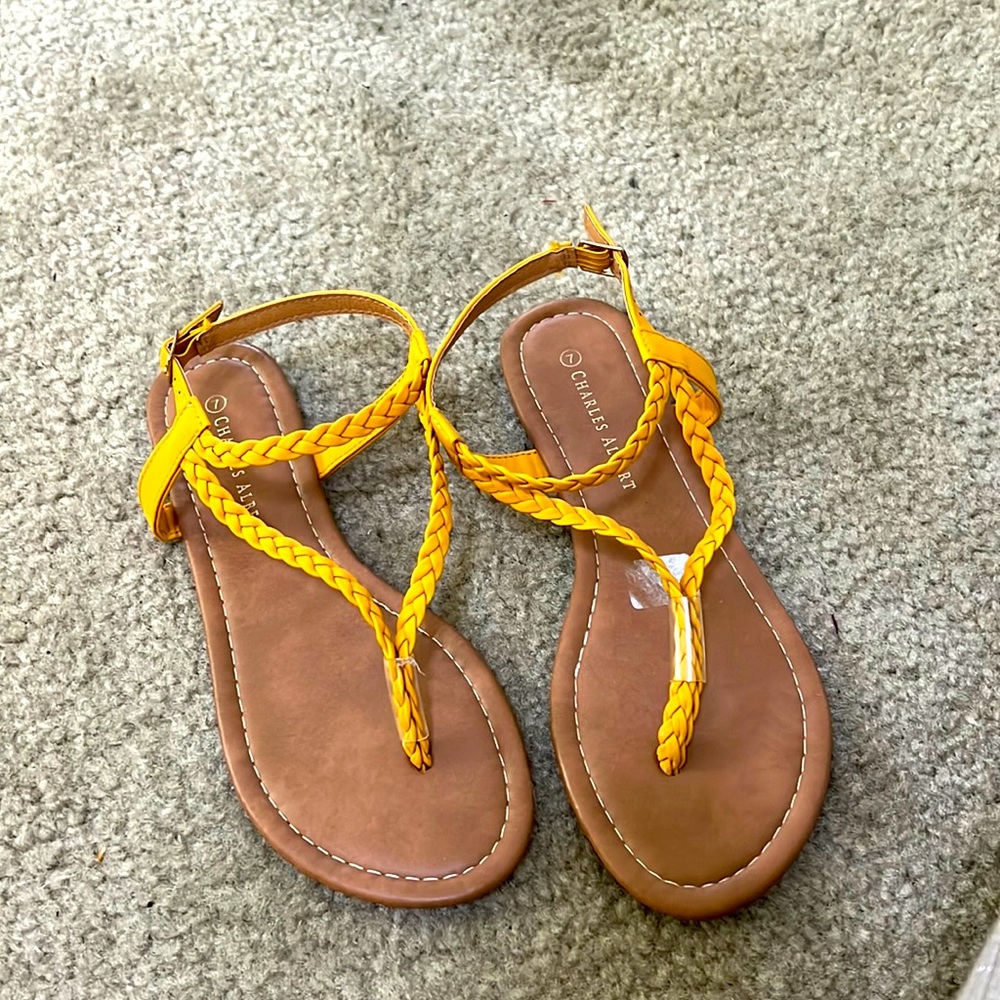 Yellow thong sandals